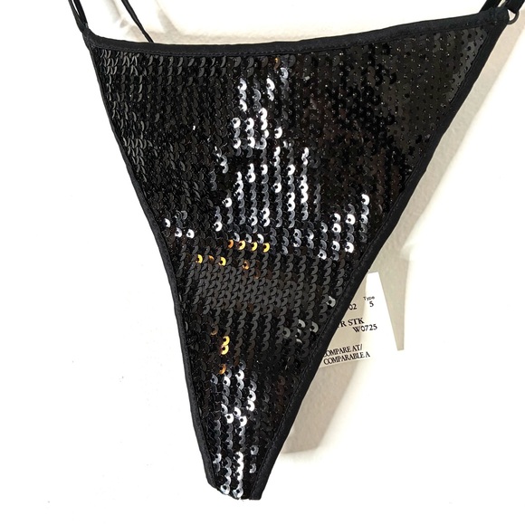 kiki de montparnasse Ange Sequin-Embellished Embroidered Tulle Thong NWT - Picture 2 of 9